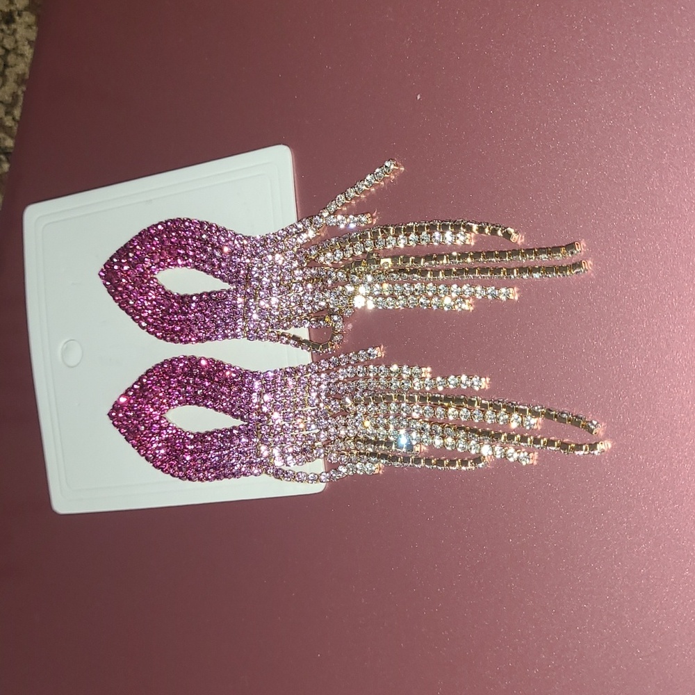 Barbie Ombre Rhinestone Earrings